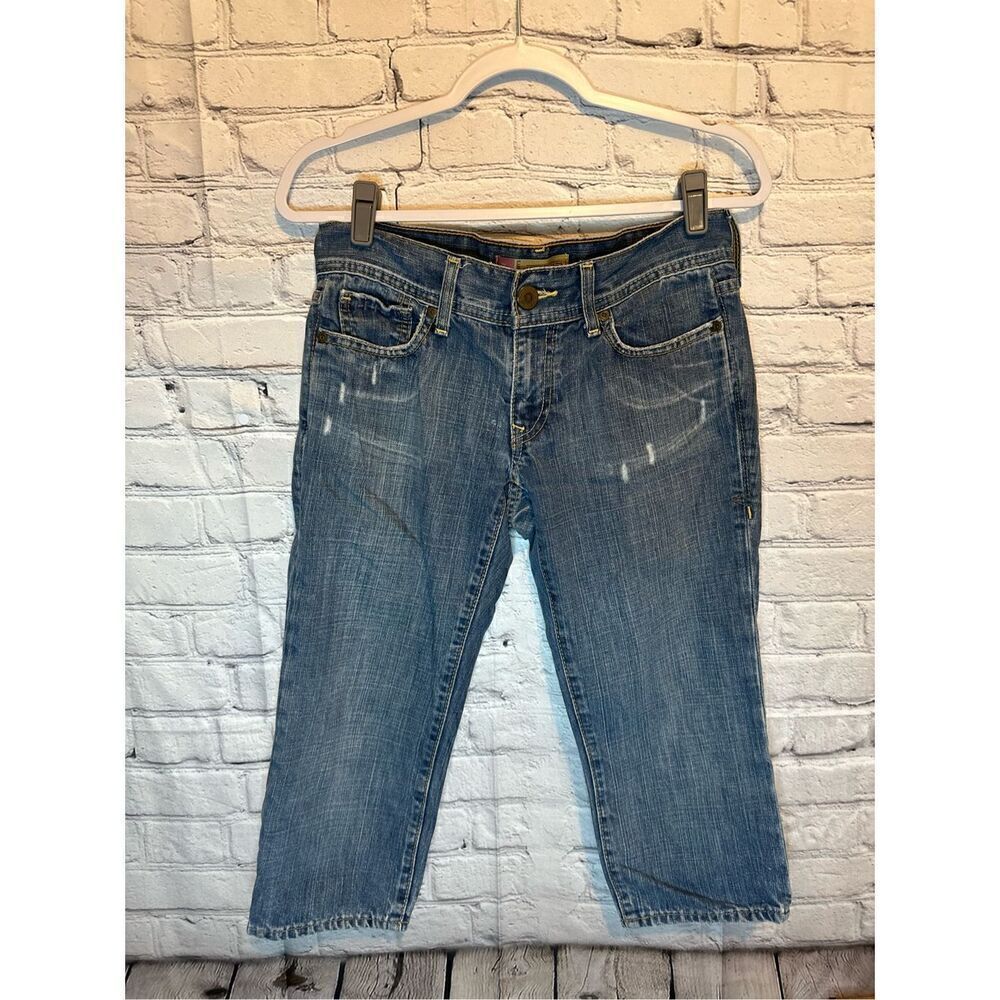 Old Navy Vintage Ultra Low Waist Capri Jeans 6 Regular